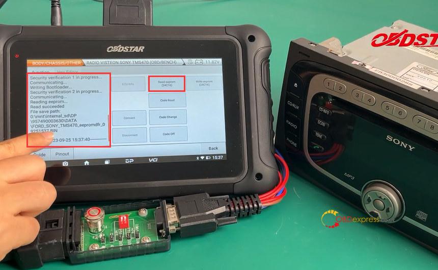 obdstar dc706 read ford sony tms470 radio code 9 - How to Read/ Write Ford SONY TMS470 Radio Code & EEPROM with OBDSTAR DC706? - Read Write Ford SONY TMS470 Radio Code and EEPROM with OBDSTAR DC706