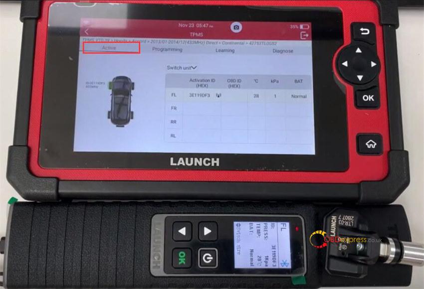 launch x431 crp919e bst360 and tpms function instruction 14 - How to Use BST360 and TPMS Functions on Launch X431 CRP919E? - How to Use BST360 and TPMS Functions on Launch X431 CRP919E