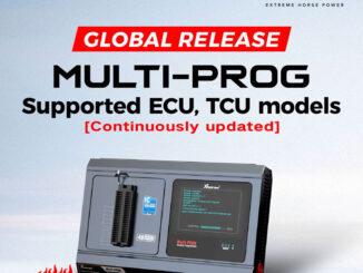 Xhorse Multi-Prog Programmer ECU TCU Support List