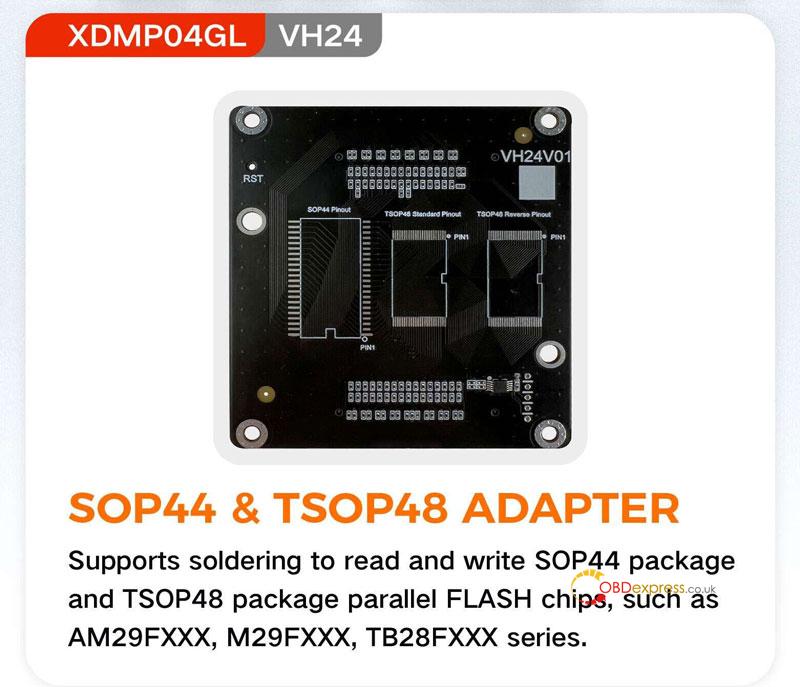 xhorse multi prog sop44 tsop48 eeprom flash adapter 2 - Xhorse Multi-Prog SOP44/TSOP48 EEPROM & FLASH Adapter - Xhorse Multi-Prog SOP44 TSOP48 EEPROM and FLASH Adapter