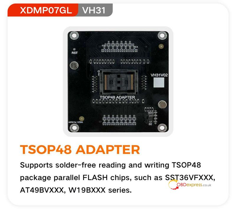 xhorse multi prog sop44 tsop48 eeprom flash adapter 5 - Xhorse Multi-Prog SOP44/TSOP48 EEPROM & FLASH Adapter - Xhorse Multi-Prog SOP44 TSOP48 EEPROM and FLASH Adapter
