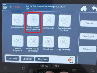 Lonsdor K518 Pro Modify LT20 Smart Key Button Tutorial