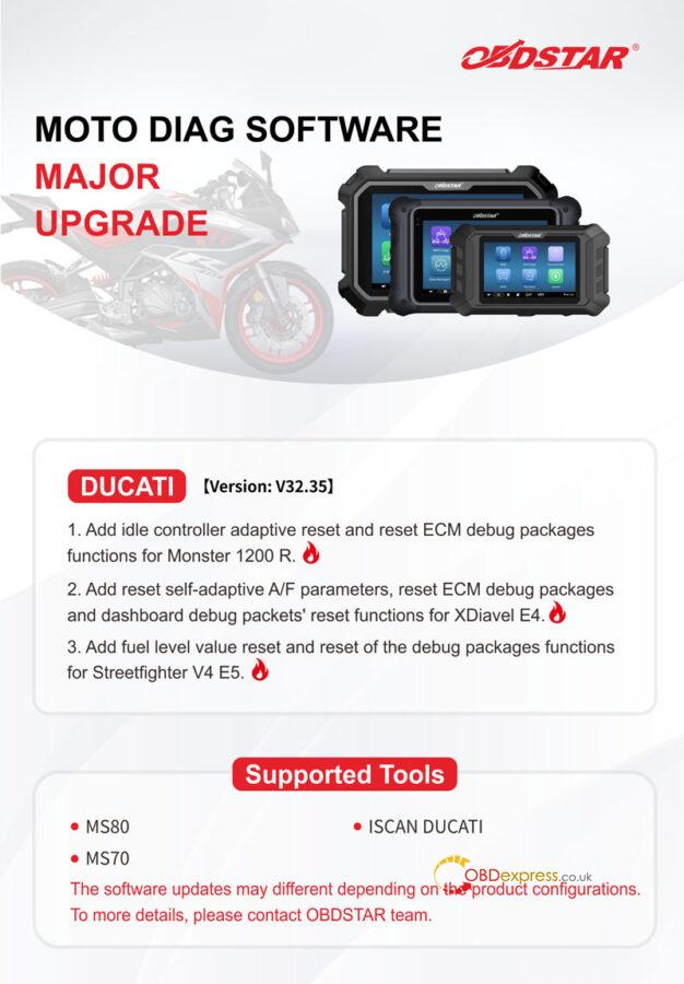 OBDSTAR MS80,MS70,MS50,iSCAN MOTO DIAG Software Upgrade
