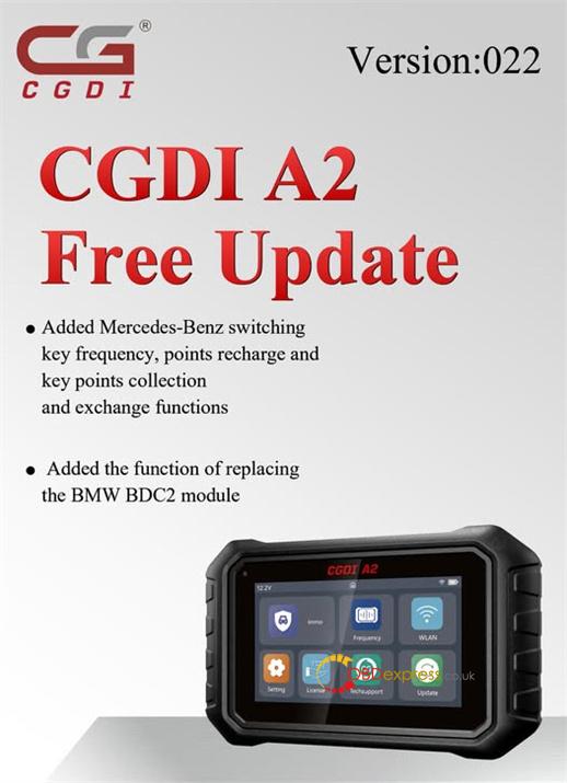 CGDI A2 add BMW BDC2 Replacement function