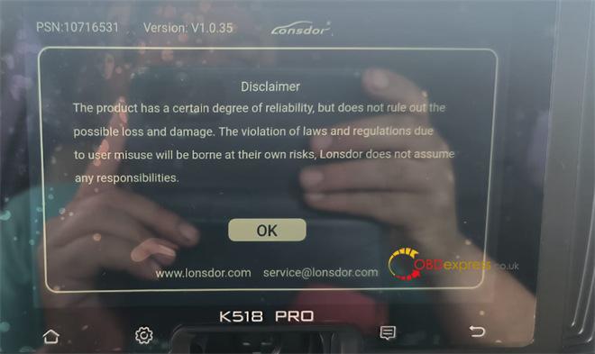Lonsdor K518 Pro APP permission has expired solution 2