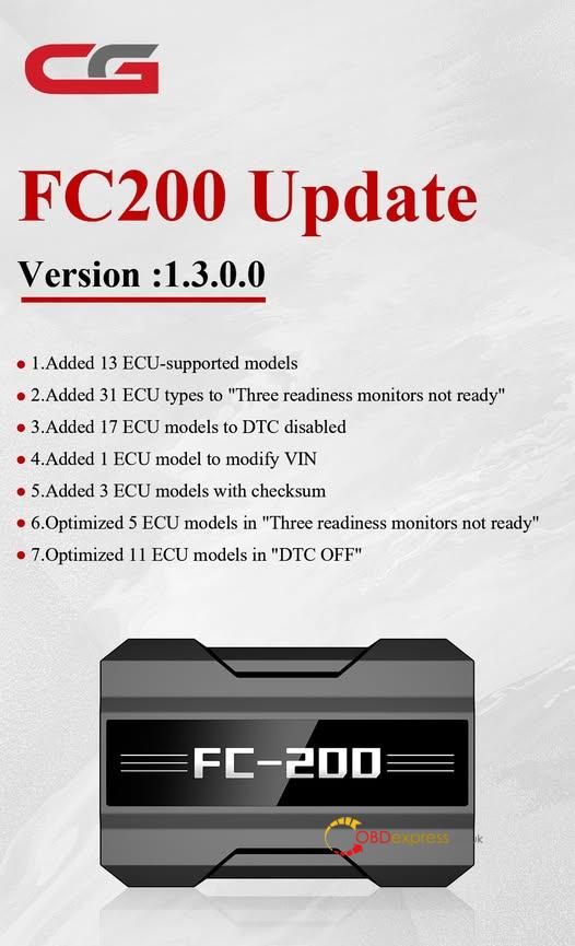 cg fc200 v1.3.0.0 udpate