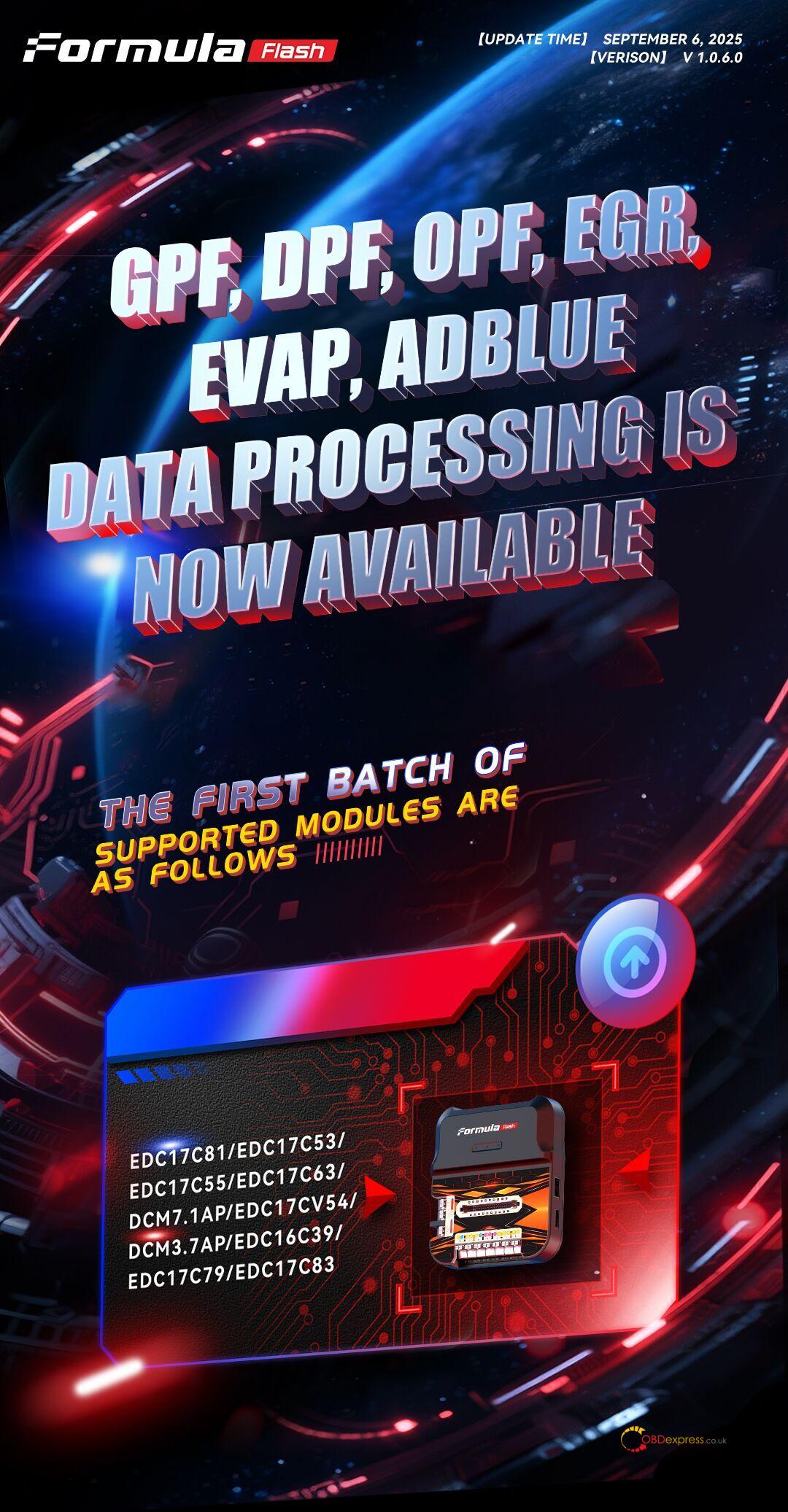 FormulaFlash Update ADBLUE EDC17C81