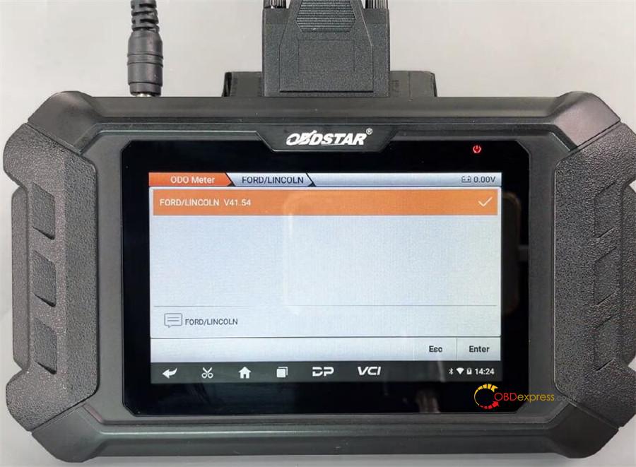 obdstar odomaster calibrate ford r7f701408 mileage 1