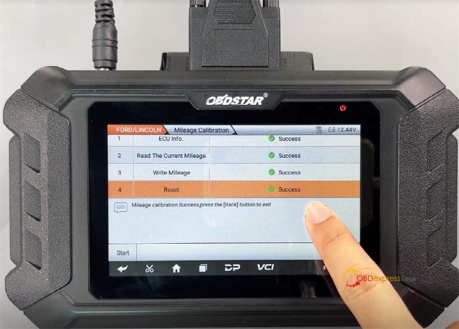 obdstar odomaster calibrate ford r7f701408 mileage 9