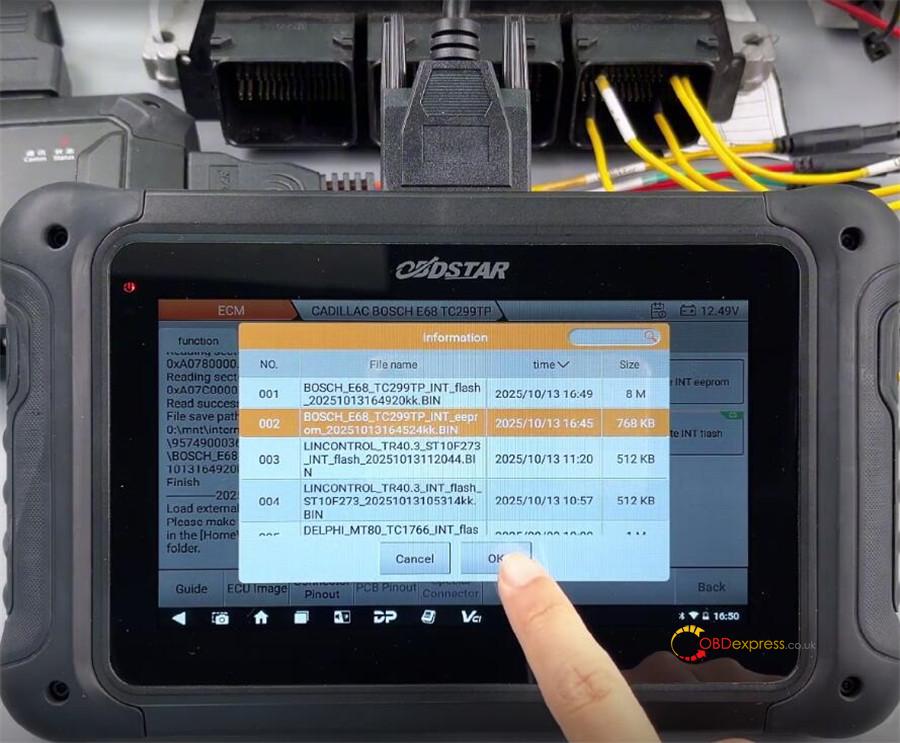 obdstar dc706 read write e68 cadillac ecm 10 obdstar dc706 read write e68 cadillac ecm 10