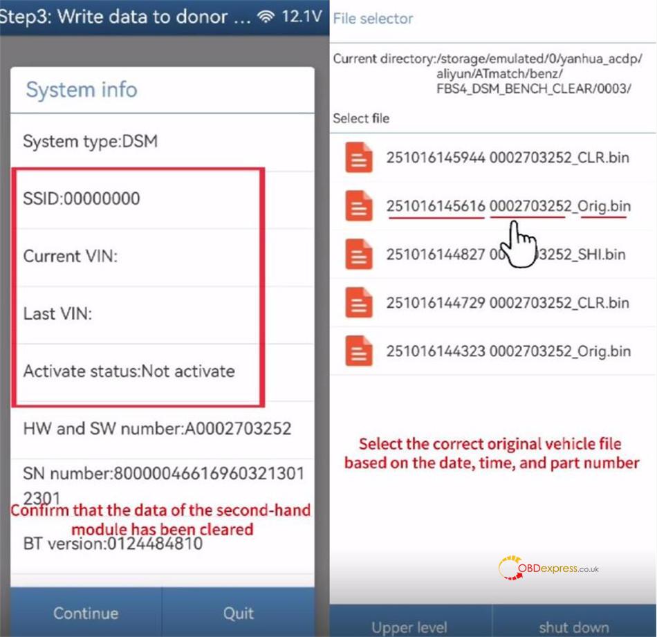 yanhua module 42 transfer mb dsm fbs4 data 9