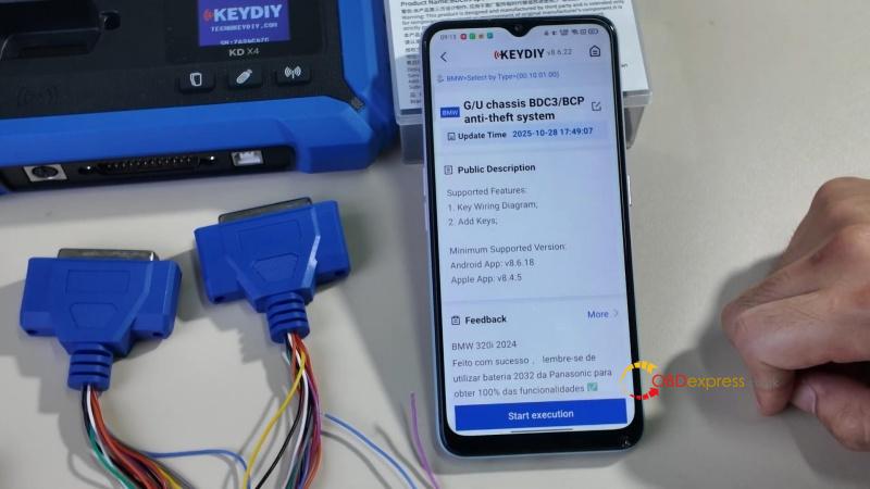 keydiy kd x4 dismantling free clip add bmw bdc03 original key 6