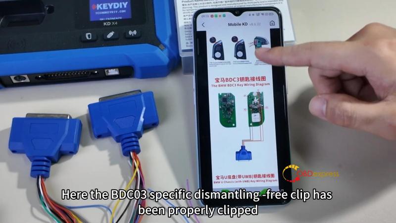 keydiy kd x4 dismantling free clip add bmw bdc03 original key 8