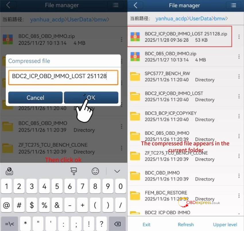 how to export yanhua acdp2 folder 5