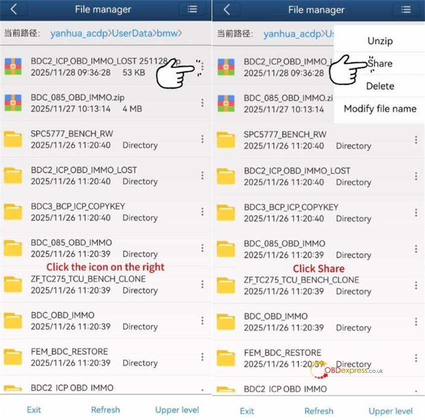 how to export yanhua acdp2 folder 6