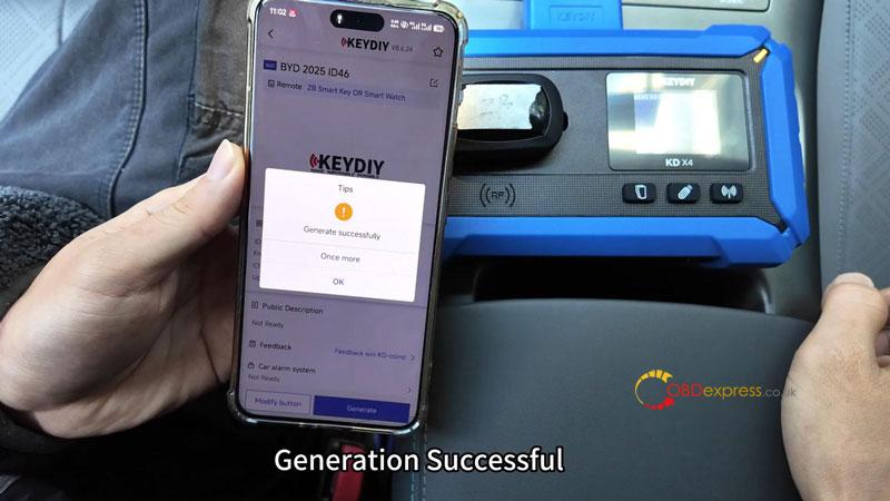 how to program a 2025 byd smart key with keydiy kd x4 3