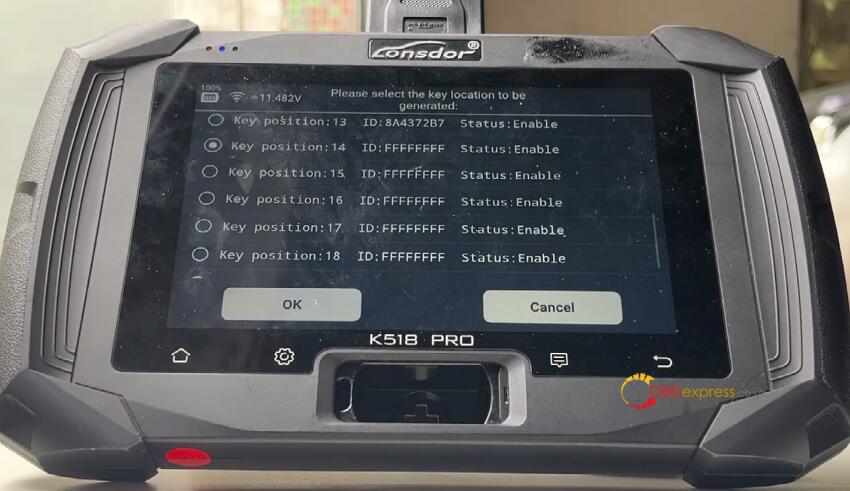 k518 pro with lsd bdc2 adapter add bmw key 12