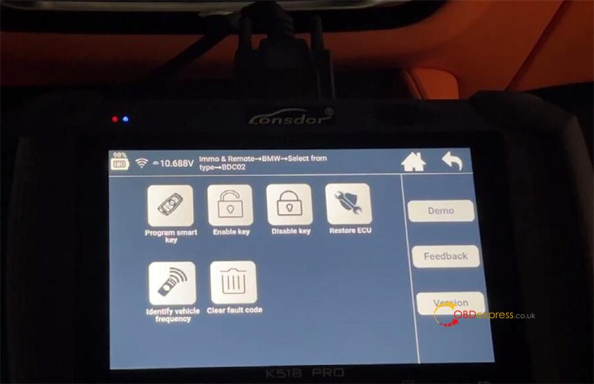k518 pro with lsd bdc2 adapter add bmw key 2