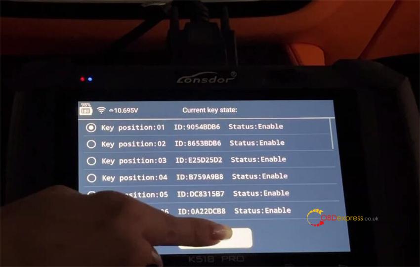 k518 pro with lsd bdc2 adapter add bmw key 4