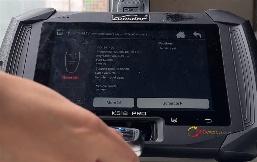 k518 pro with lsd bdc2 adapter add bmw key 9