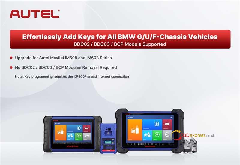 Autel Update BMW BDC2 BDC3 BCP Add Key
