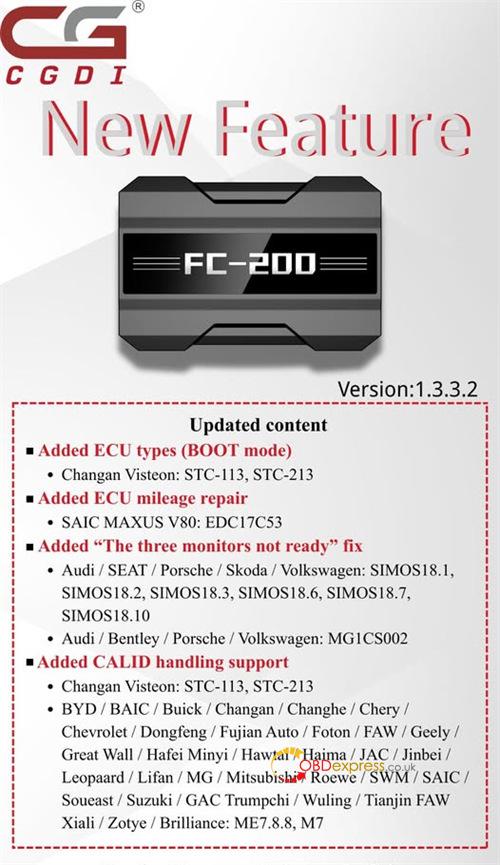 CG FC200 V1.3.3.2 Update