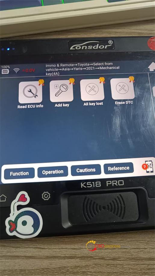 lonsdor K518 update toyota yaris 2021 mechanical key akl 2