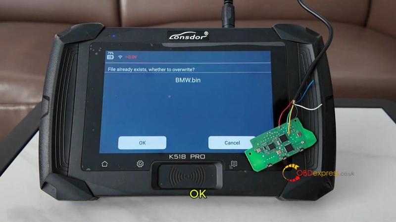 lonsdor k518 pro add 2025 bmw x3 uwb smart key success 6