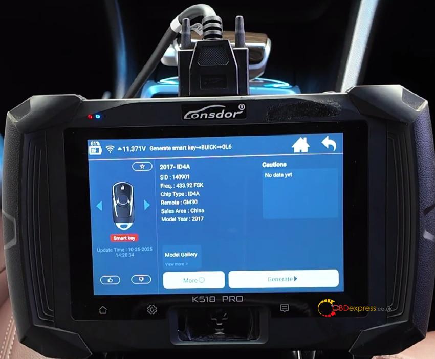 lonsdor k518 pro program 2018 buick gl6 key 1