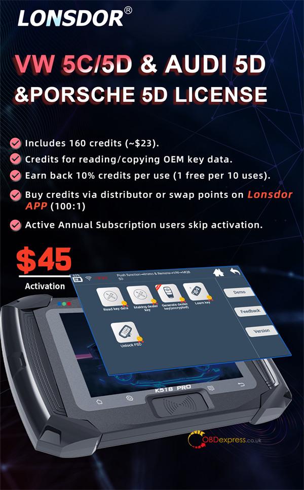 lonsdor k518 pro update vw 5c 5d bmw bdc3 function 3 lonsdor k518 pro update vw 5c 5d bmw bdc3 function 3