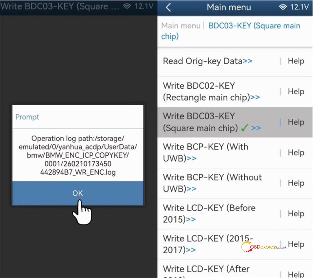 yanhua acdp2 copy bmw bdc3 encrypted key 10