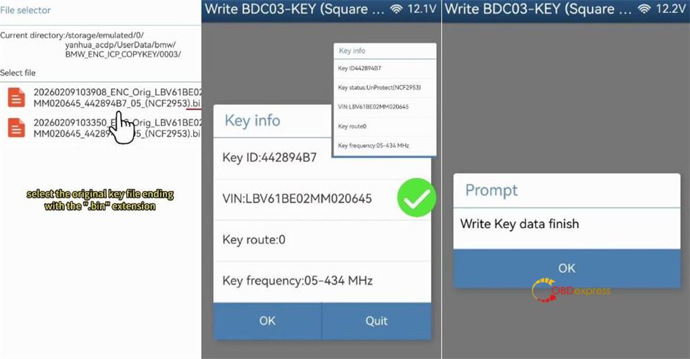 yanhua acdp2 copy bmw bdc3 encrypted key 9