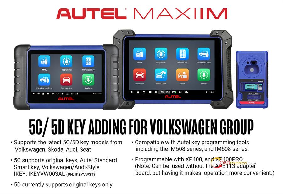 autel im508 im608 add vw mqb49 5c 5d key 1