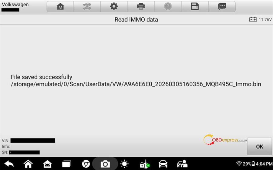 autel im508 im608 add vw mqb49 5c 5d key 10