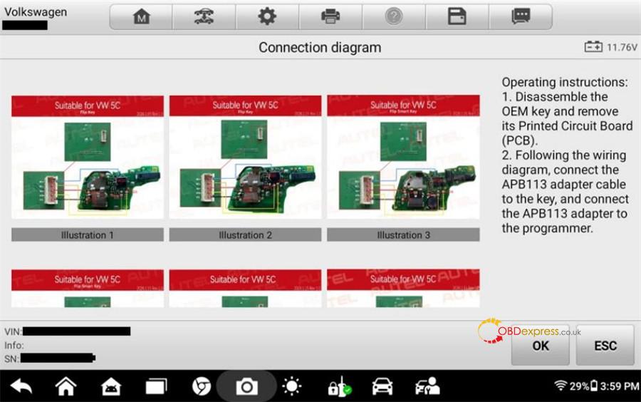 autel im508 im608 add vw mqb49 5c 5d key 8