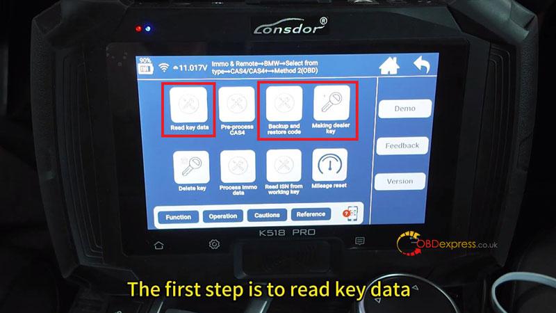 how to add 2014 bmw x4 smart key with lonsdor k518 pro by obd 1
