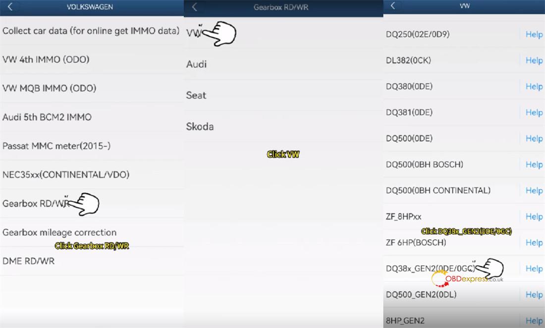 acdp module 45 read and write vw dq38x gen2 2