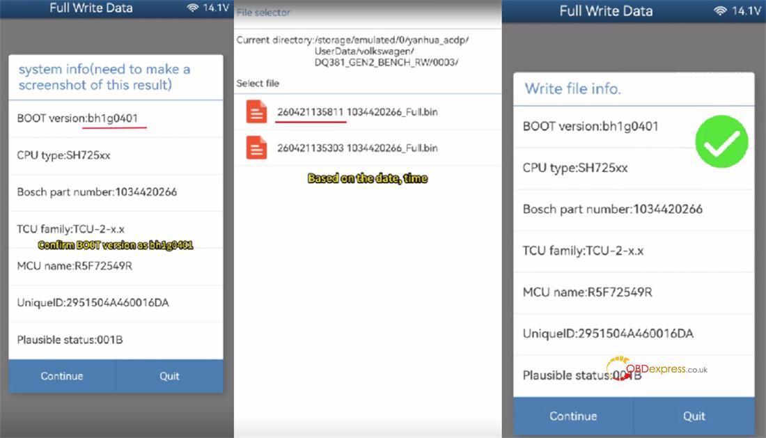 acdp module 45 read and write vw dq38x gen2 5