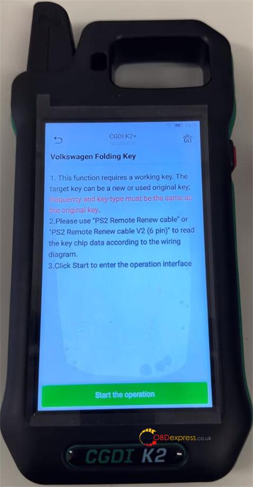 cgdi k2 generate vw 5c 5d key 5