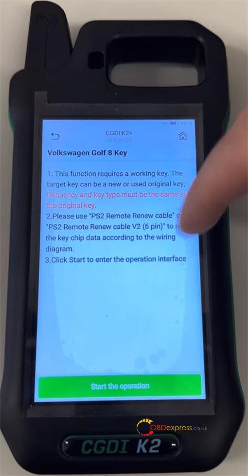 cgdi k2 generate vw 5c 5d key 8