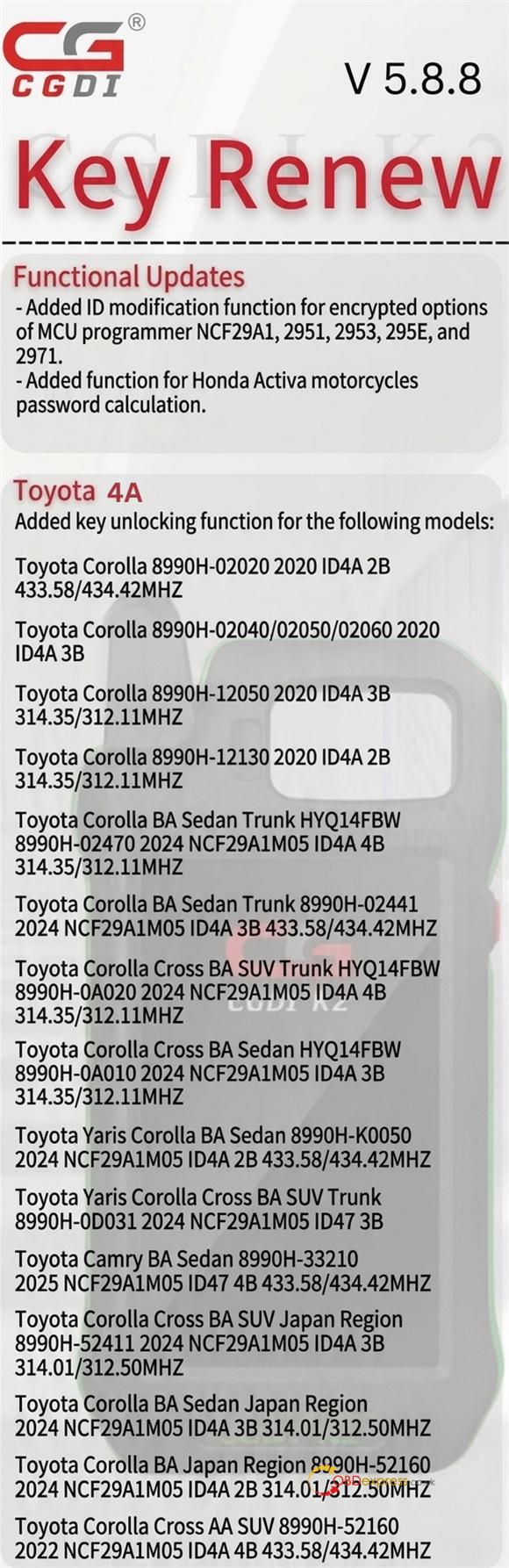 cgdi k2 toyota 4a key unlock 6