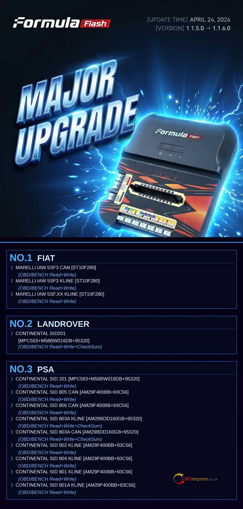 formulaflash update new protocols for fiat psa land rover sid201 3