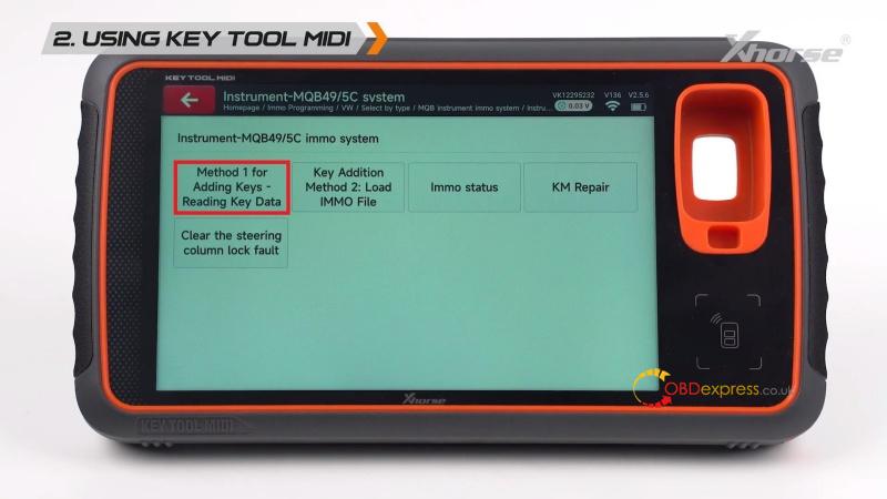 how to generate vw mqb49 5c 5d dealer key with vvdi2 key tool midi 11