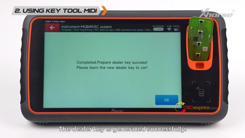 how to generate vw mqb49 5c 5d dealer key with vvdi2 key tool midi 13