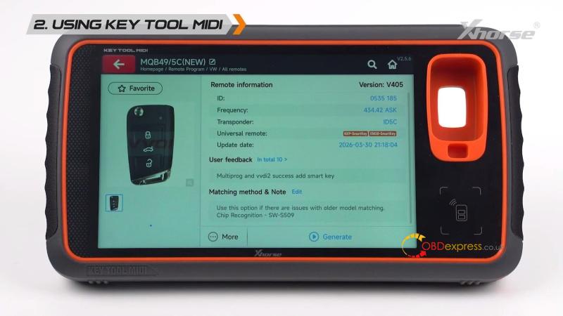 how to generate vw mqb49 5c 5d dealer key with vvdi2 key tool midi 4