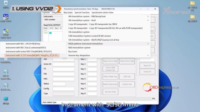 how to generate vw mqb49 5c 5d dealer key with vvdi2 key tool midi 6
