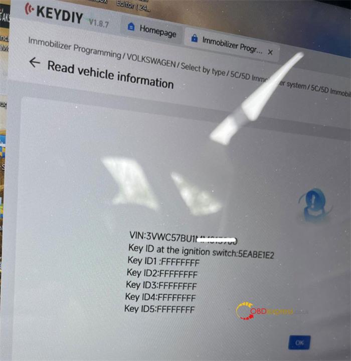 keydiy vw mqb49 5c stuck in key learning mode 4