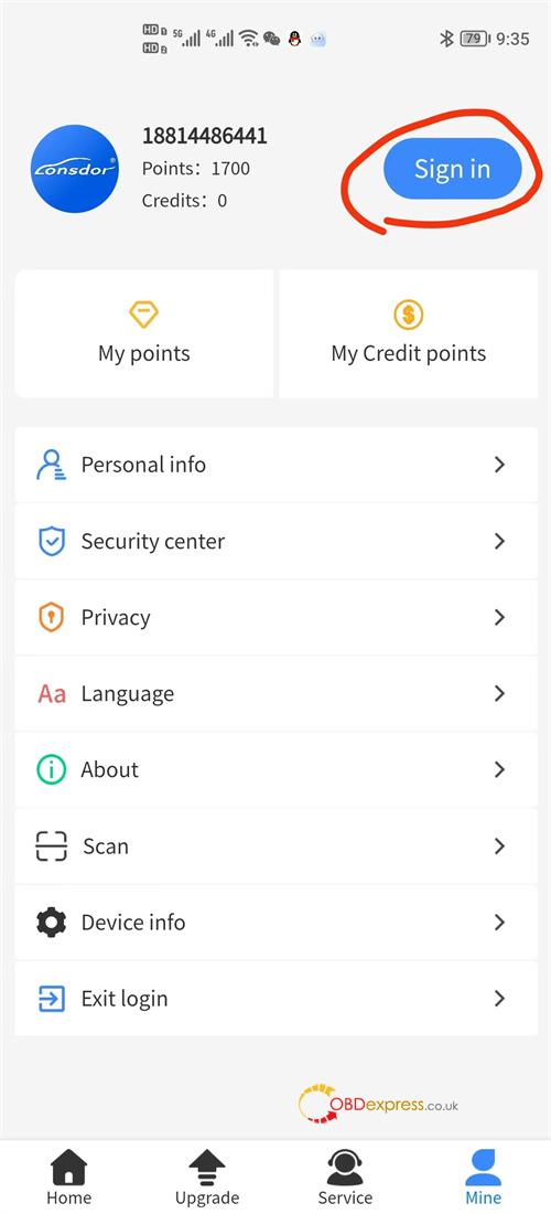 lonsdor k518 pro get credit points 5