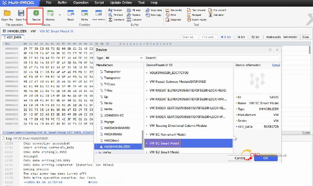 multi prog vw 5c 5d dealer key generation 4