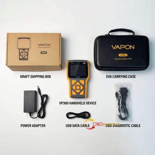 new vapon vp360 obd odometer correction dtc tool 2026 4